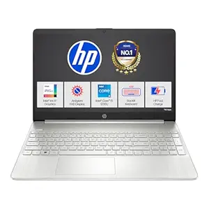 HP 15, 12th Gen Intel Core i5-1235U Laptop (16GB DDR4, 512GB SSD) Anti-Glare, 15.6"/39.6cm, FHD, Win 11, Office 21, Silver, 1.69kg, Intel Iris Xe Graphics, HD Camera, Backlit Keyboard, fy5009tu
